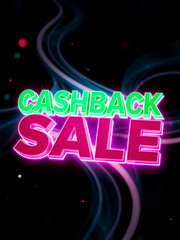 Cashback sale extra 3d editable text effect