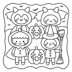 Halloween Coloring Pages for Kids – Cute, Easy & Fun Spooky Designs for Children’s Halloween Activities