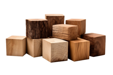 Stacked wooden blocks symbolizing structure