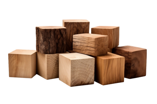 Stacked wooden blocks symbolizing structure