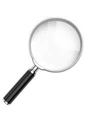 3d Magnifying glass cut out on white png