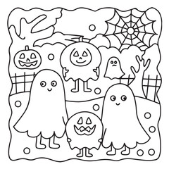 Halloween Coloring Pages for Kids – Cute, Easy & Fun Spooky Designs for Children’s Halloween Activities