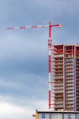 construction site with crane