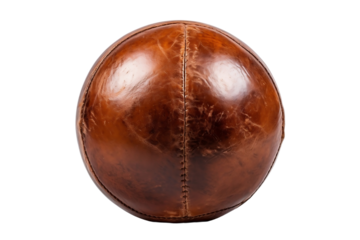Round stitched football with bold finish
