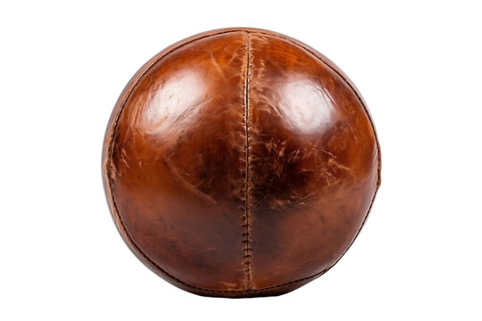 Round stitched football with bold finish