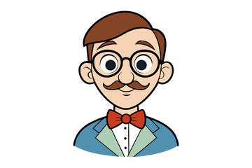 Elderly professor with pointer and book inspiringly gesturing towards the sky in a classroom setting