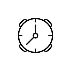 Outline clock face with hands no numbers time watch