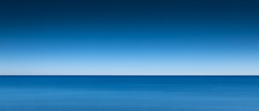 Ocean and sky meeting at the horizon.