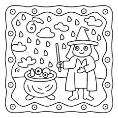 Halloween Bold and Easy Coloring Pages for Kids: Fun and Spooky Halloween Illustrations with Pumpkins, Ghosts, Bats, Witches, and More for Toddlers and Children