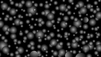 Seamless pattern with black drops. Black water background. Magic water drops wallpaper.