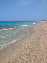Panorama of Lefkada near Agios Ioannis beach, Greece