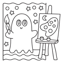 Halloween Bold and Easy Coloring Pages for Adults – Fun, Simple, and Spooky Designs for Relaxation and Creativity