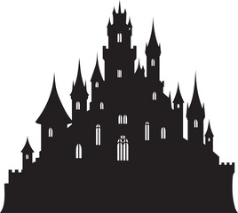 Fototapeta premium vector illustration of haunted castle