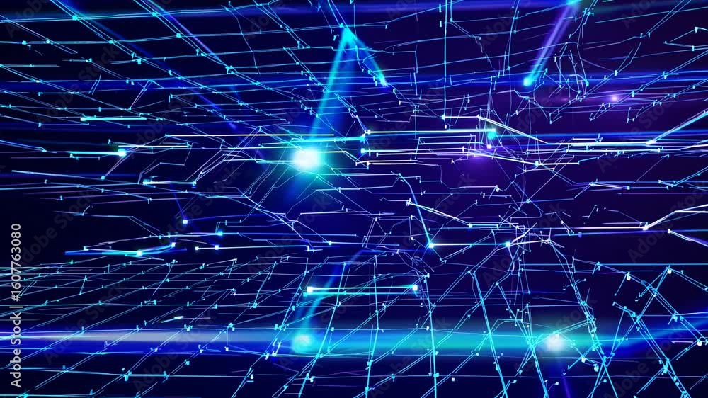 Aufkleber futuristic data flow dynamic abstract line art, ideal for hightech marketing or design projects, evo