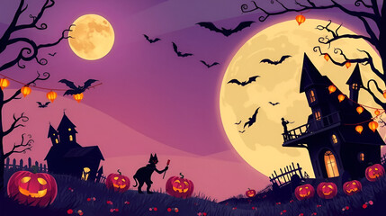 halloween festival illustration and background