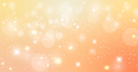 キラキラのオレンジの背景素材 ( フレーム　見出し　タイトル　きらきら　背景 )	
