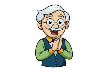 Enthusiastic teacher with glasses points to north america on a world map holding a folder