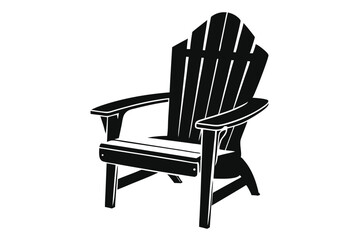 Striking Silhouette Modern Black Adirondack Chair for Outdoor Relaxation and Stylish Seating