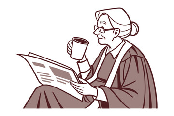 Friendly cartoon professor with glasses and a book ready to share knowledge and wisdom