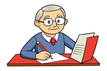 Smiling teacher presents a blank document to an excited student wearing a graduation cap and green uniform