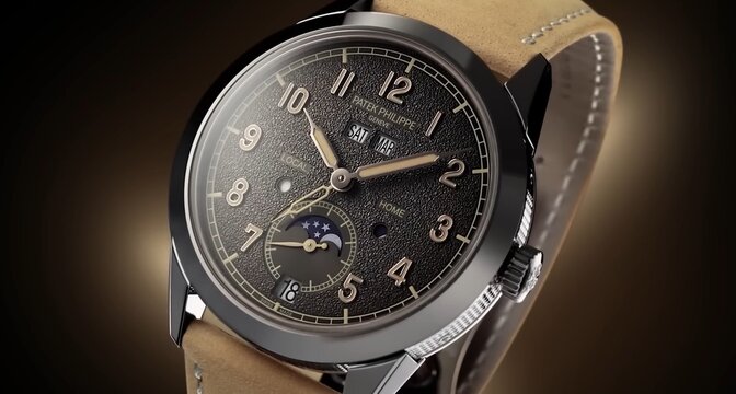 Patek Philippe, luxury watches, Expensive lifestyle. watch on black