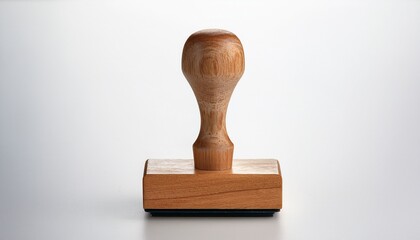 wooden rubber stamp with imprint