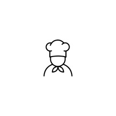 Obraz premium Chef in a cooking hat icon flat vector design. 