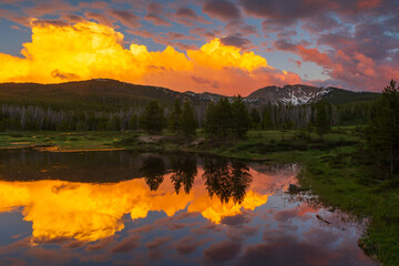Sunset over Grand Lake