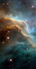 Cosmic Nebula Stellar Cloudscape, Deep Space, Star Formation, Background Stars, Astronomy Education