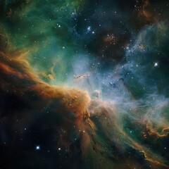Cosmic Nebula Celestial Cloudscape, Stellar Formation, Space Background, Astronomy Research