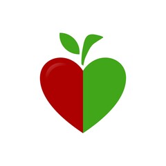 Love Fruit Icon Logo Design Element. This design can be used as a logo, icon or as a complement to a design.
