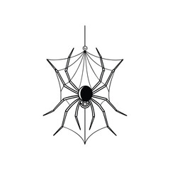Fototapeta premium black spider isolated on white background
