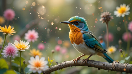 April fool's day prank with a bird's eye view nature's playful trickery in vibrant colors