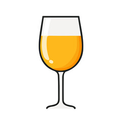 Minimalistic 2D flat icon featuring an orange juice, clean vector design, simple illustration style, isolated on a white background, modern element in vector and EPS format. simple design set