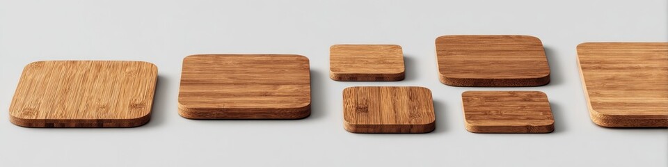 Assorted Square Wooden Coasters