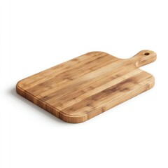 Rectangular bamboo cutting board with a handle