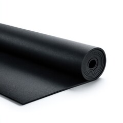 Rolled black exercise mat (2)