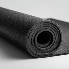 Rolled black exercise mat (3)