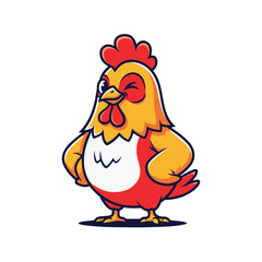 A collection of cheerful and dynamic vector chicken mascots, suitable for branding or logos with various engaging poses.