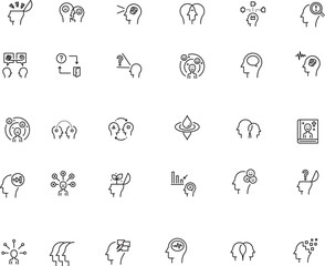 Psychology Icons set of 30