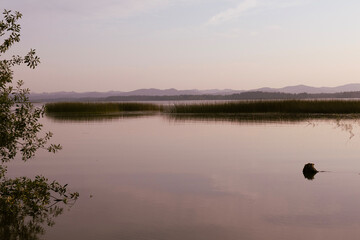 sunrise over the river