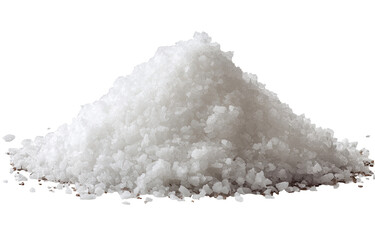 A mound of white granular salt