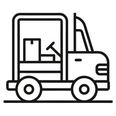 Modern forklift icon for logistics and delivery services