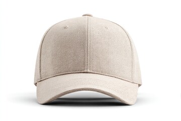 Beige baseball cap, front view (1)
