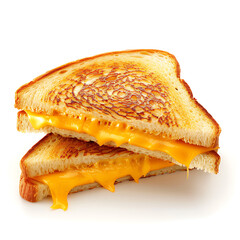 Golden Grilled Cheese Sandwich with Melted Cheese