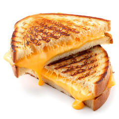 Golden Grilled Cheese Sandwich with Melted Cheese