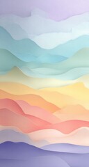 Abstract pastel landscape, layered, soft colors