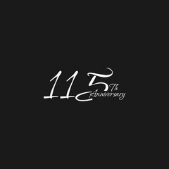 anniversary logo design, 115th anniversary, symbol, icon, party, logo design for 115th anniversary, vector, success, illustration, birthday, symbol, background, year, congratulations, greeting, invita