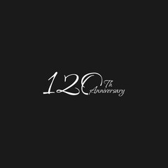 anniversary logo design, 120th anniversary, symbol, icon, party, logo design for 120th anniversary, vector, success, illustration, birthday, symbol, background, year, congratulations, greeting, invita