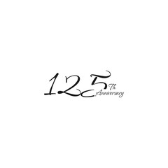 anniversary logo design, 125th anniversary, symbol, icon, party, logo design for 125th anniversary, vector, success, illustration, birthday, symbol, background, year, congratulations, greeting, invita